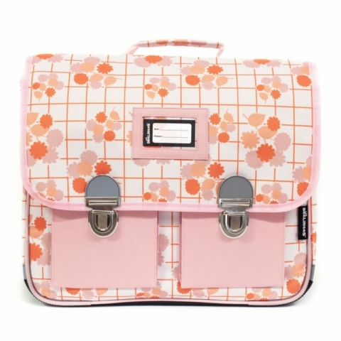 cartable-fleuri-rose-orange